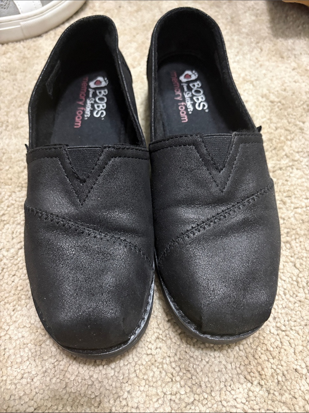 Skechers BOBS Black Slip-On Women's Loafers